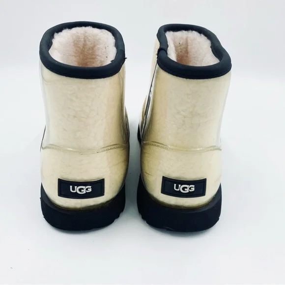 UGG Classic Clear Mini Boot Ankle Bootie Wool Lined 6.5 EUC - Picture 4 of 6